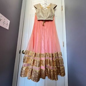 Indian lehenga set peach